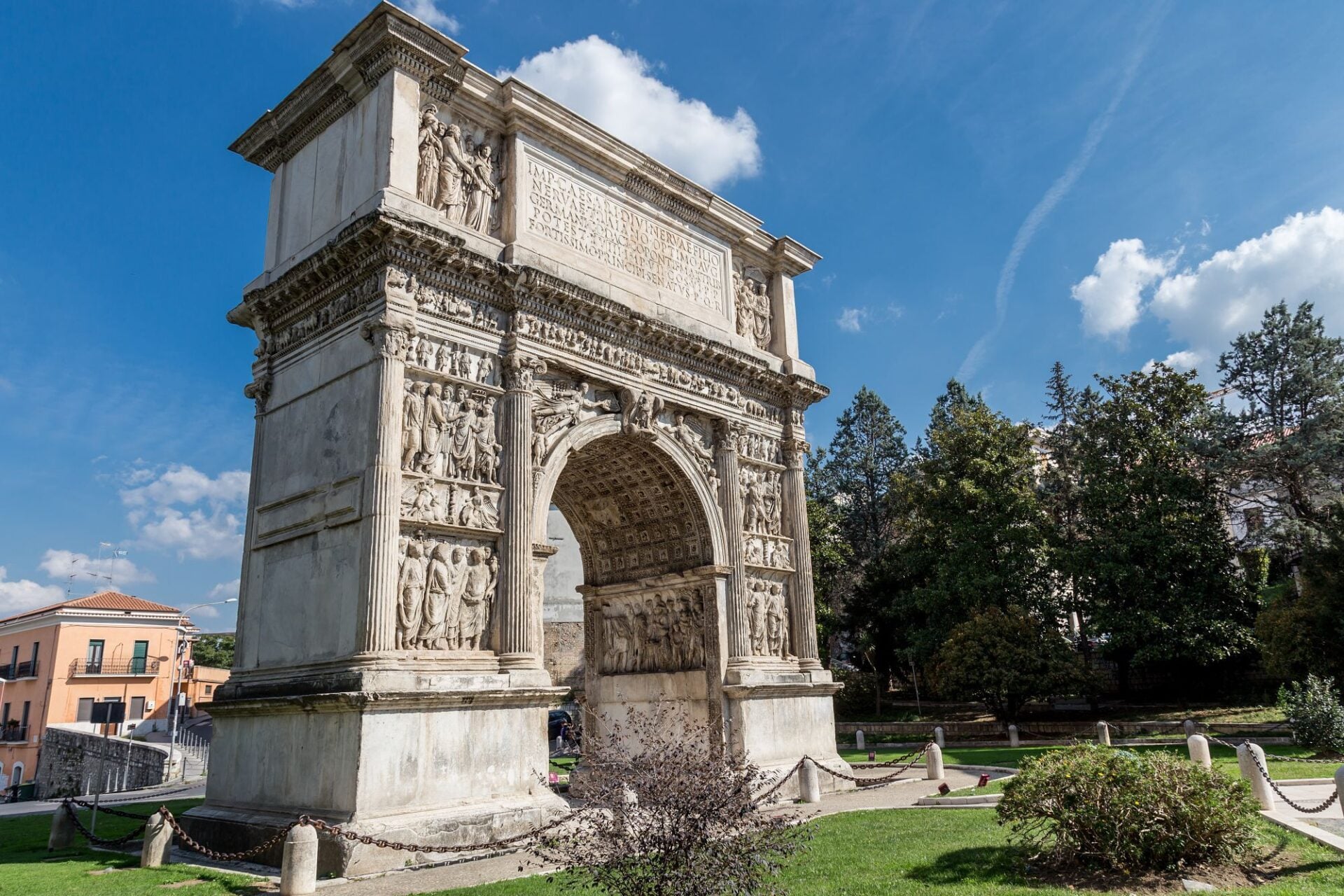 Arch of Trajan in Benevento, Italy